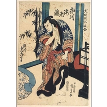 歌川国貞: Ichikawa Ebizo in the Role of Inutagawa Kobungo - 江戸東京博物館