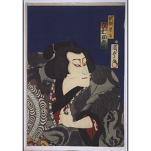 Utagawa Kunisada II, 二代歌川国貞 (UTAGAWA Kunisada II)创作的日本版画《Sawamura Tanosuke in the Role of Hanaregoma Chokichi》