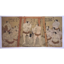 KATSUKAWA Syunnei: Onogawa and Tanikaze�fs Match Ends in a Tie - Edo Tokyo Museum