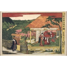 EISYOSAI Cyoki: Perspective print: Sugawara, Act 4 - Edo Tokyo Museum