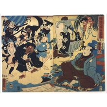 Utagawa Kuniyoshi: Ukiyo Matahei Beset by His Own Creations - Edo Tokyo Museum