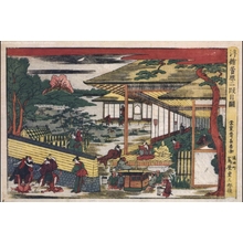 EISYOSAI Cyoki: Perspective print: Sugawara, Act 2 - Edo Tokyo Museum