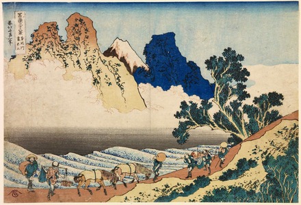 Katsushika Hokusai: Minobu River and the Back of Mount Fuji, from the series Thirty-Six Views of Mount Fuji - Legion of Honor