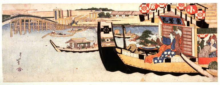 Katsushika Hokusai: A Pleasure Boat on the Sumida River - Legion of Honor