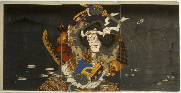 豊原国周: Ichikawa Danjuro IX as Oyameda Takaharu - Legion of Honor