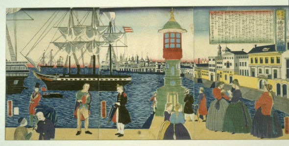 Utagawa Yoshitora: Paris, France from Some Famous Places of All Countries - Legion of Honor