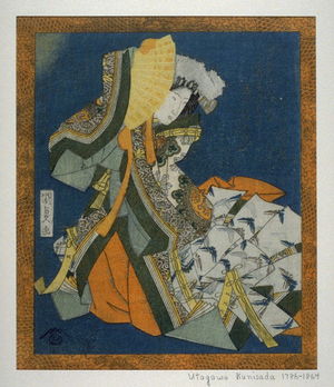 Utagawa Kunisada: [Woman holding a fan] - Legion of Honor