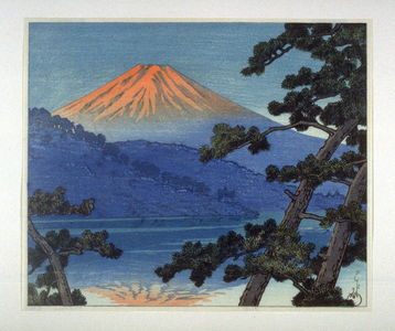 川瀬巴水: Mount Fuji from Lake Shoji - Legion of Honor
