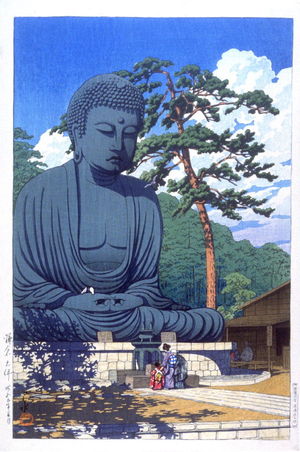 川瀬巴水: Great Buddha of Kamakura - Legion of Honor
