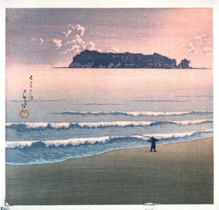 川瀬巴水: Shichirigahama(?) (Seven-ri Beach) - Legion of Honor