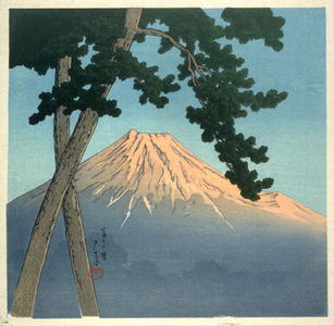 Kawase Hasui, 川瀬巴水 (Kawase Hasui)による浮世絵「Dawn on Fuji」