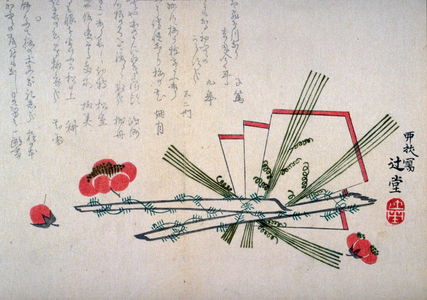 Tsujido: [Plum blossoms and ceremonial wrappings] - Legion of Honor