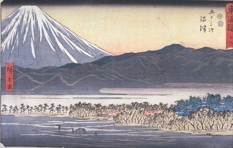 Utagawa Hiroshige: Numazu, no. 13 from the series Fifty-three Stations of the Tokaido (Tokaido gojusantsugi) - Legion of Honor