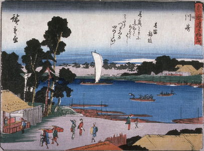 Utagawa Hiroshige: Kawasaki, no. 3 from a series of Fifty-three Stations of the Tokaido (Tokaido gojusantsugi) - Legion of Honor