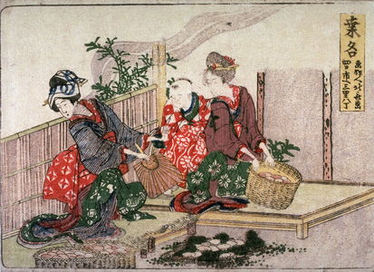 Katsushika Hokusai: Kuwana,no.48 from an untitled Tokaido series (reissue of Hokusai's Tokaido series for poetry circle of Okazaki)Keiko Keyes recommended light restriction: No - Legion of Honor