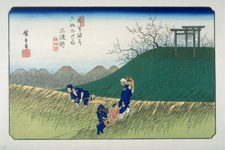 Utagawa Hiroshige: Midono, pl. 42 from a facsimile edition of Sixty-nine Stations of the Kiso Highway (Kisokaido rokujukyu tsui) - Legion of Honor