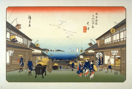 Utagawa Hiroshige: Otsu, pl.70 from a facsimile edition of Sixty-nine Stations of the Kiso Highway (Kisokaido rokujukyu tsui) - Legion of Honor