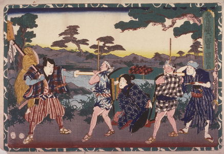 Utagawa Kunikiyo II: Act 6 from the Storehouse of Loyalty (Chushingura) (sixth image from a complete set of twelve) - Legion of Honor