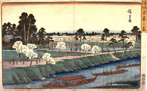 Utagawa Hiroshige: Azuma Grove (Azuma no mori), from a series Famous Places in the Eastern Capital (Toto meisho) - Legion of Honor