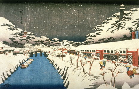 Utagawa Hiroshige: Akabane in Shiba (Shiba akabane), from a series Famous Places in the Eastern Capital (Toto meisho) - Legion of Honor