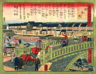 三代目歌川広重: Asakusa Bridge (Asakusabashi), from the series Detailed Pictures of Tokyo (Tokyo meisai zue) - Legion of Honor