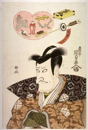 Japanese Print "Half-length portrait of Matsumoto Kishiro V" by Utagawa Kunisada, 歌川国貞 (Utagawa Kunisada)