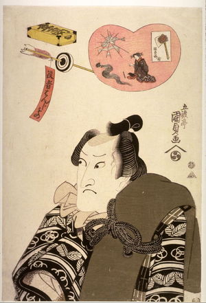Utagawa Kunisada: Half-length portrait of Onoe Matsusuke II (?) - Legion of Honor