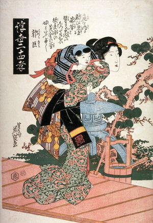 Keisai Eisen: Guojo (Kakukyo) from the series Twenty-four Examples of Filial Devotion in the Floating World (Ukiyo nijushiko) - Legion of Honor