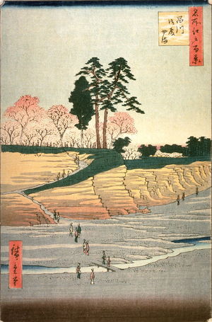 Utagawa Hiroshige: Goten Hill in Shinagawa (Shinagawa gotenyama), no. 28 from the series One Hundred Views of Famous Places in Edo (Meisho edo hyakkei) - Legion of Honor