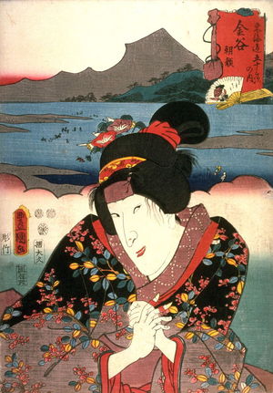 Japanese Print "Kanaya" by Utagawa Kunisada, 歌川国貞 (Utagawa Kunisada)