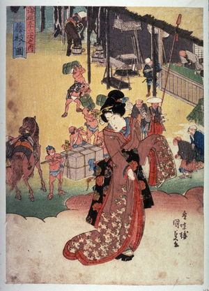 Japanese Print "Fujieda" by Utagawa Kunisada, 歌川国貞 (Utagawa Kunisada)