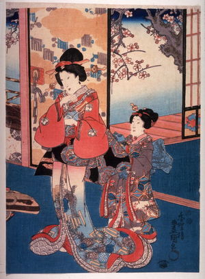 Utagawa Kunisada: Ka ni sasou haru no tsumeoto - Legion of Honor