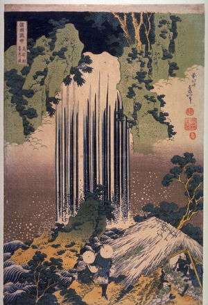 葛飾北斎: Yoro Waterfall in Mino Province (Mino no kuni yoro no taki), from the series A Tour of Waterfalls in the Provinces (Shokoku taki meguri) - Legion of Honor