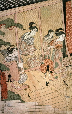 Eiri: Return of Prince Genji from a Shinto Shrine, part 1 of a pentaptych - Legion of Honor