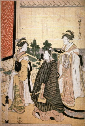 Eiri: Return of Prince Genji from a Shinto Shrine, part 2 of a pentaptych - Legion of Honor