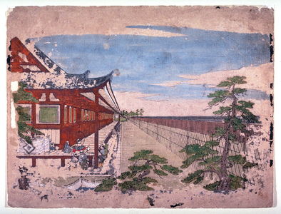Maruyama Okyo: Archery Contest at the Sanjusangen Hall, from an untitled series of Kyoto landscapes for an optical viewer device - Legion of Honor