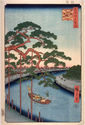 歌川広重: Five Pines on the Konagi River (Konagigawa gohonmatsu), no. 97 in the series One Hundred Views of Famous Places in Edo (Meisho edo hyakkei) - Legion of Honor