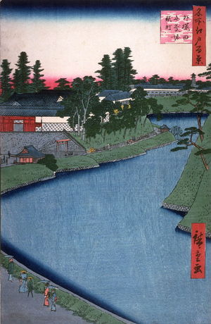 Utagawa Hiroshige: Kojimachi and the Benkei Canal at Soto Sakurada (Soto sakurada benkeibori kojimachi), no. 66 from the series One Hundred Views of Famous Places in Edo (Meisho edo hyakkei) - Legion of Honor