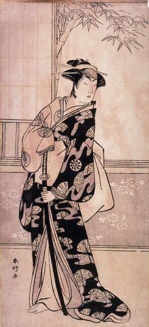 Katsukawa Shunko: Unidentified Actor, probably as Tonase in Act 9 of Chushingura, panel of a polyptych - Legion of Honor