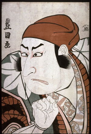 Utagawa Toyokuni I: Ichikawa Omezo as a Woodcutter, from an untitled series of bust potraits of actors - Legion of Honor