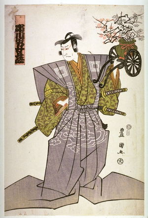 歌川豊国: Ichikawa Omezo as a Lord Holding a Miniature Cart - Legion of Honor