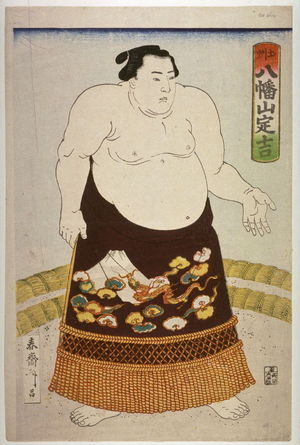 Shunsai Toshimasa: The Wrestler Yawatayama (or Hachimanyama) Teikichi (Sadakichi) from Tosa Province - Legion of Honor