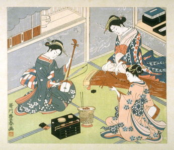 無款: [Three Women Playing Musical Instruments] - Legion of Honor