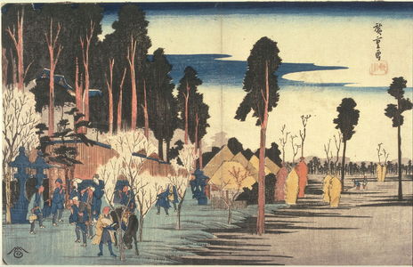 歌川広重: Inari Shrine at Oji (Oji inari yashiro), from a series Famous Places in Edo (Edo meisho) - Legion of Honor