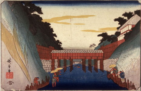 歌川広重: Tea WaterCanal (Ochanomizu), from a series Famous Places in the Eastern Capital (Toto meisho) - Legion of Honor