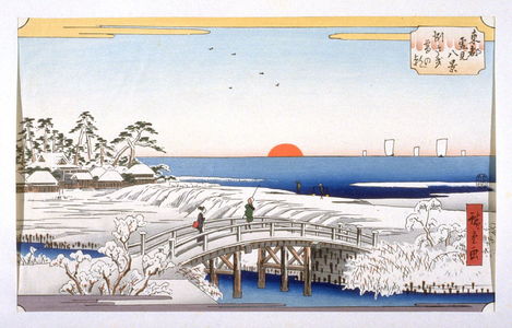 Utagawa Hiroshige: Susaki Yuki no Asa (Daybreak after a Snowfall at Susaki) - Pl. D from the portfolio Eight Snow Scenes in the Eastern Capital - Legion of Honor