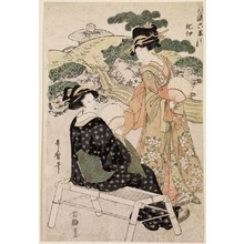 Kitagawa Utamaro: Two Women with Fans beside a Stream, from the series The Six Elegant Tama Rivers - Legion of Honor