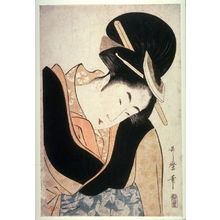 Kitagawa Utamaro: Portrait of a Young Woman (half-length) - Legion of Honor