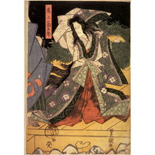 Utagawa Toyokuni I: Onoe Kikugoro III as a Witch, panel of a polyptych - Legion of Honor