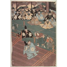 Utagawa Kuniyoshi: Left panel of a triptych (theater scene) - Legion of Honor